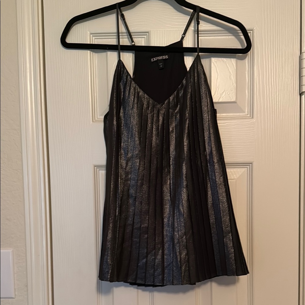 Express Shimmering Black Camisole Top